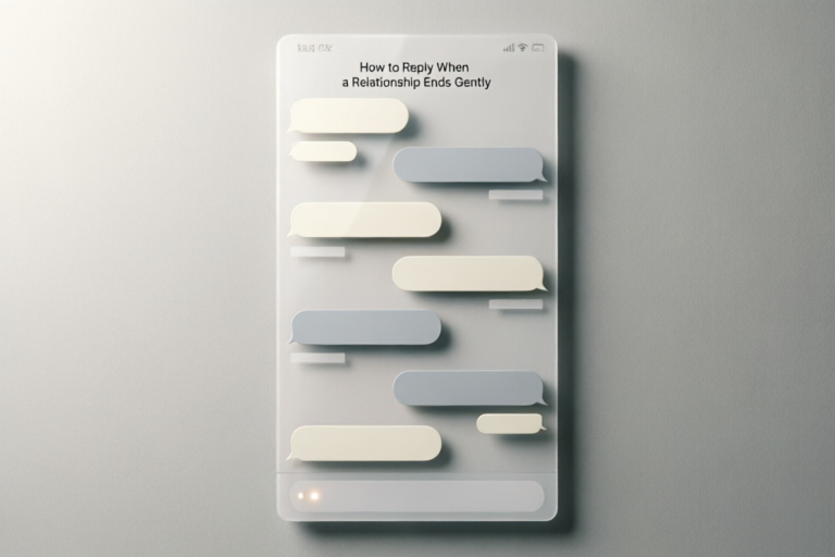 How to Reply When a Relationship Ends Gently