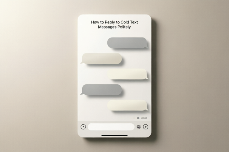 How to Reply to Cold Text Messages Politely