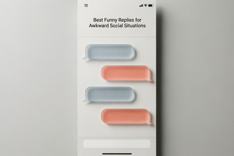 Best Funny Replies for Awkward Social Situations
