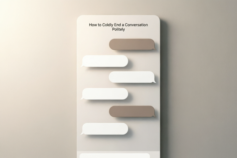 How to Coldly End a Conversation Politely