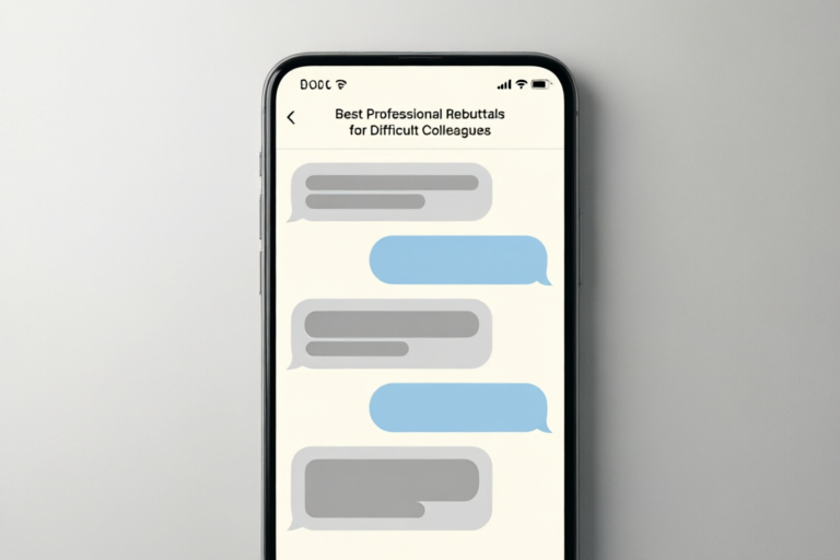 Best Professional Rebuttals for Difficult Colleagues