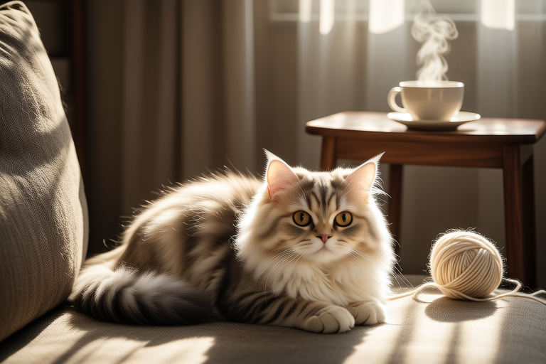 The Cozy Life with a Golden British Shorthair Companion